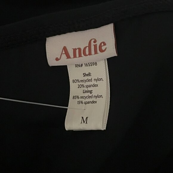 Andie The Full Coverage Amalfi One Piece in Black Size Medium - Picture 7 of 7